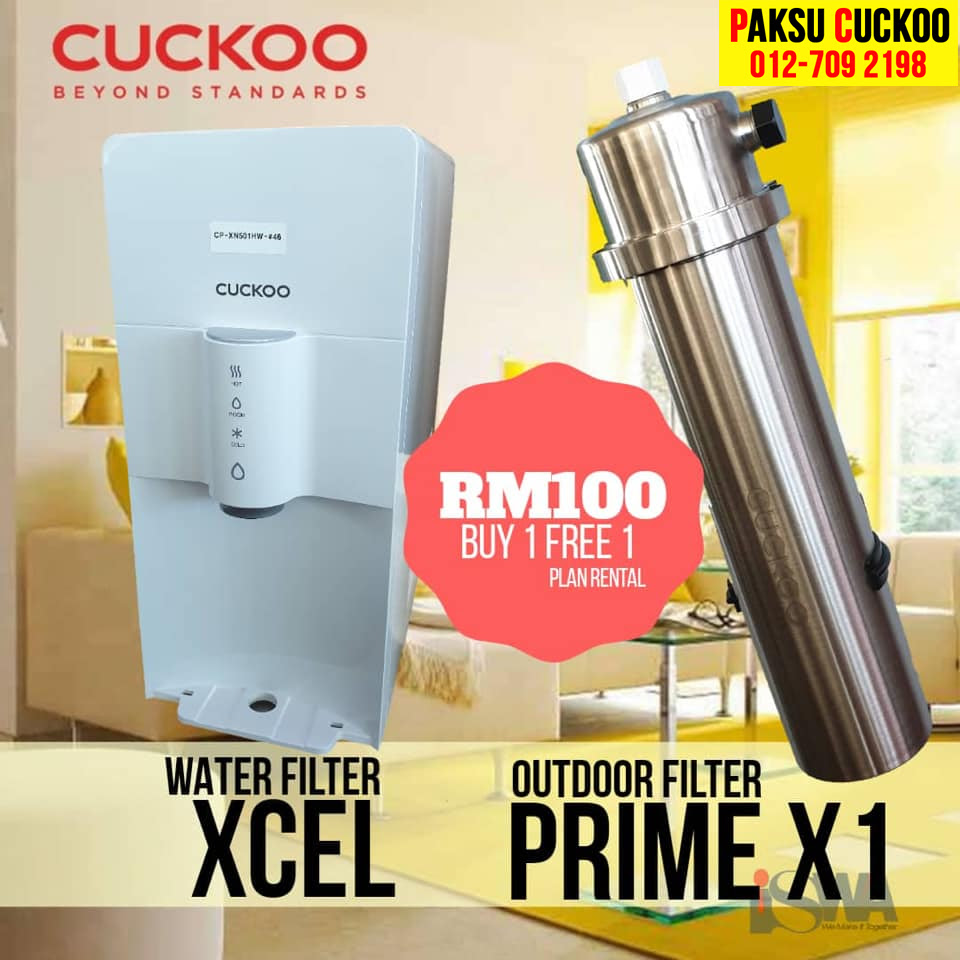 promosi terkini dari cuckoo 2019 beli penapis air xcel water filter dapat penapis air luar rumah di johor cuckoo prime x1 secara percuma