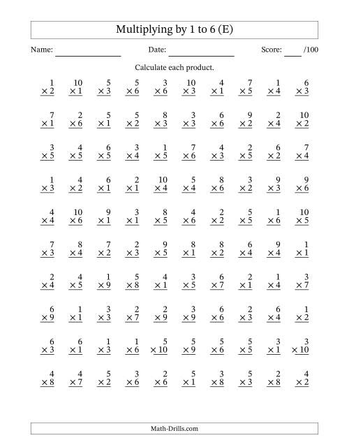 29 ROCKET MATH MULTIPLICATION WORKSHEET