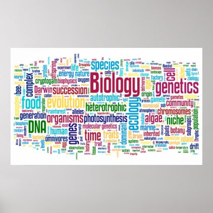 Biology Wordle No. 13 Poster