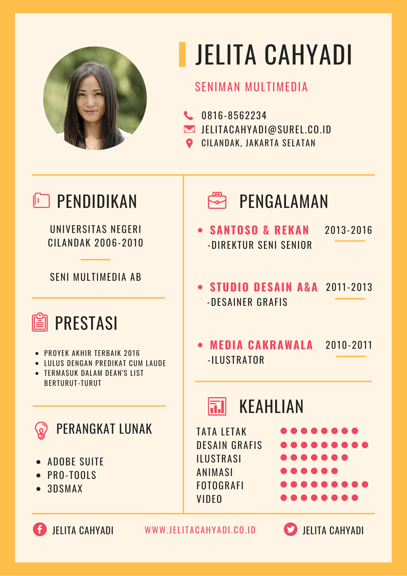 Contoh Cv Menarik Bahasa Indonesia / 30 Contoh Cv Daftar Riwayat Hidup