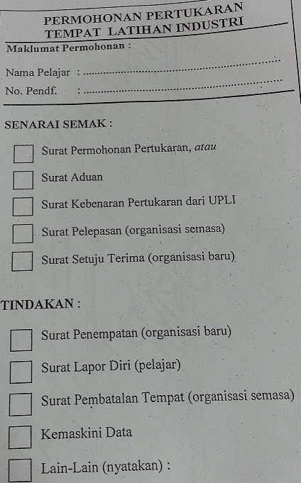 Surat Rasmi Arahan Pertukaran - Rasmi X