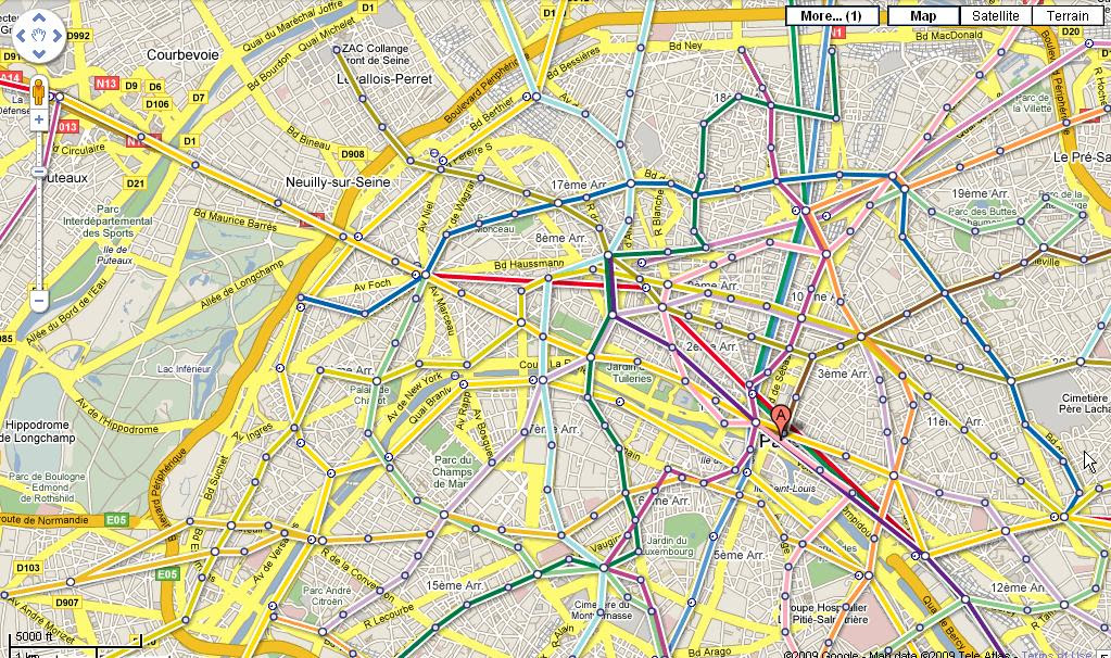 Goblog Walpepper: Paris Metro Zones Map