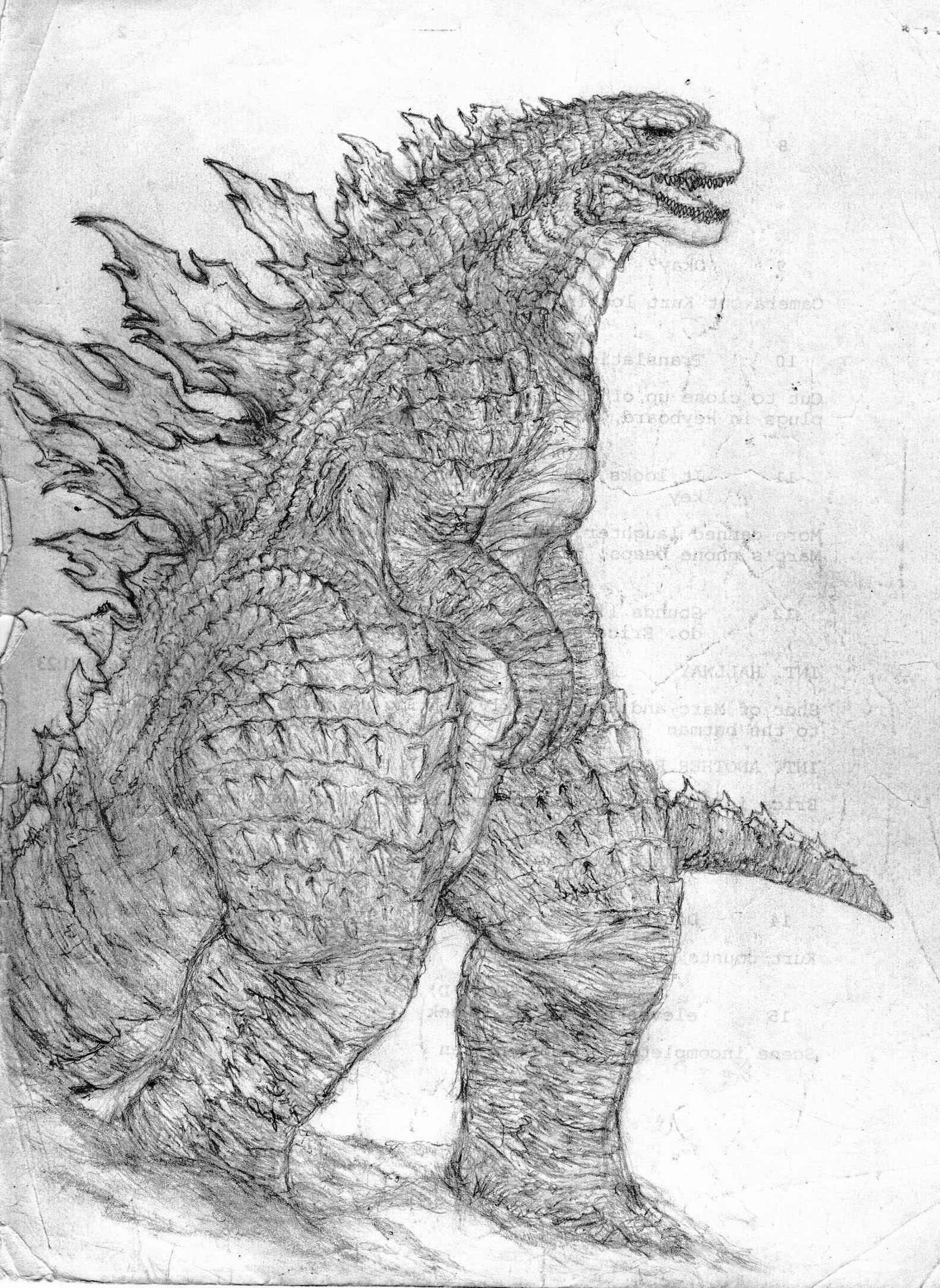 How To Draw Godzilla 2019 Easy Step By Step