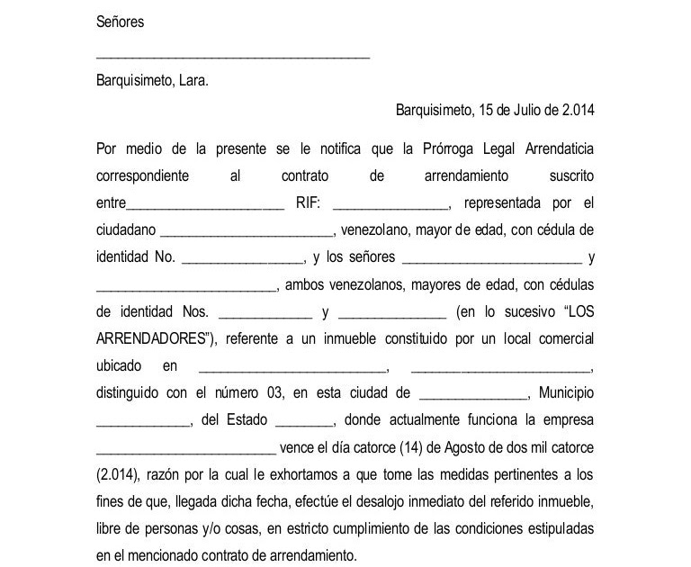 Carta De Desalojo De Vivienda En Colombia - Sample Web p