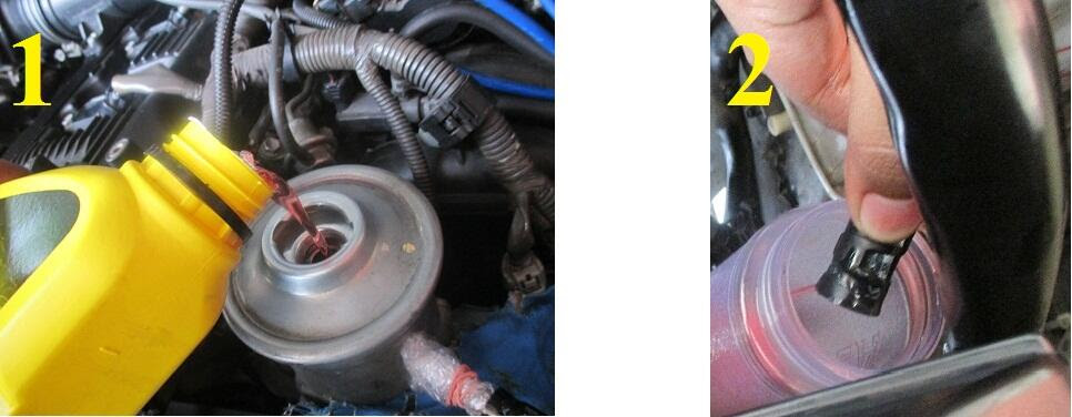 gunakan selang transparan untuk menyedot oli ps dalam tabung oli ps DIY : Kuras Oli Power Steering Toyota Innova