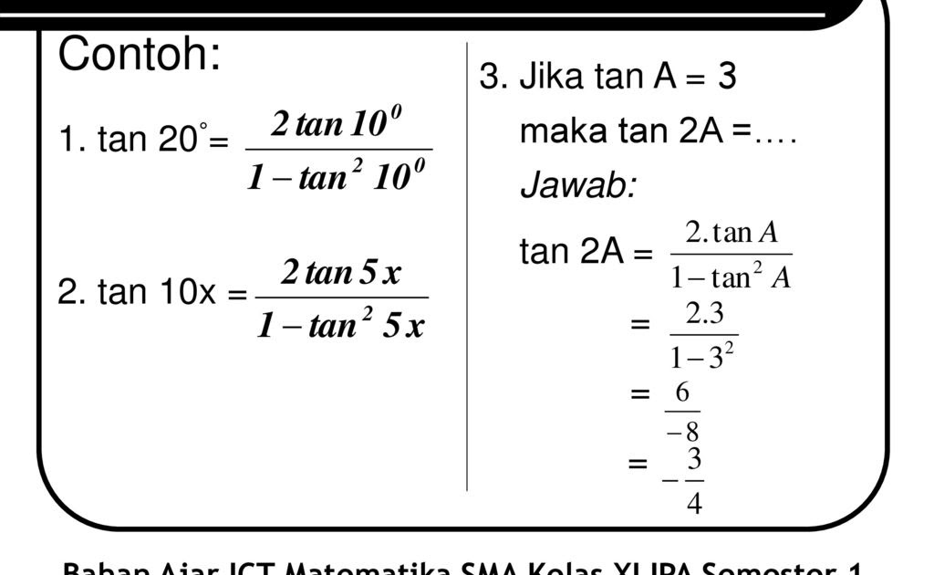 Contoh Soal Turunan Fungsi Trigonometri Beserta Penyelesaiannya