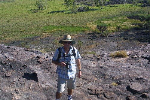 Ken climbing the rock