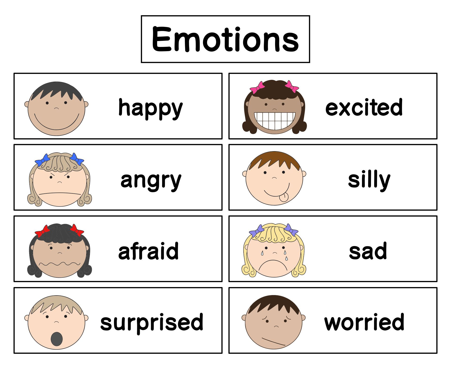 Free Printable Emotion Cards For Autism