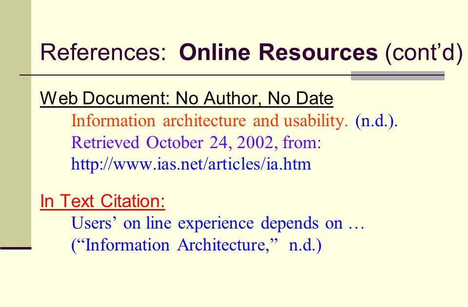 how to cite a website apa in text example