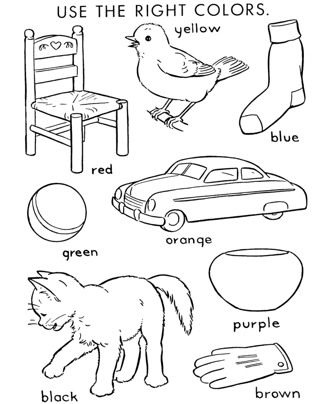 Learning Colors Worksheets for Preschoolers Color Red | Coloring Pages