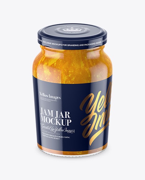 Download Clear Glass Jar With Orange Jam Mockup High Angle Shot Design Mockup Instagram Yellowimages Mockups