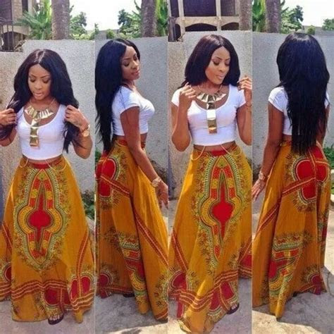 Green Harvest Long African Dashiki Skirt OOAK by Green Harvest Long African Dashiki Skirt OOAK by