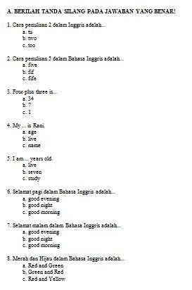 Contoh Soal Matching Bahasa Inggris Dan Jawabannya - Contoh Soal Terbaru