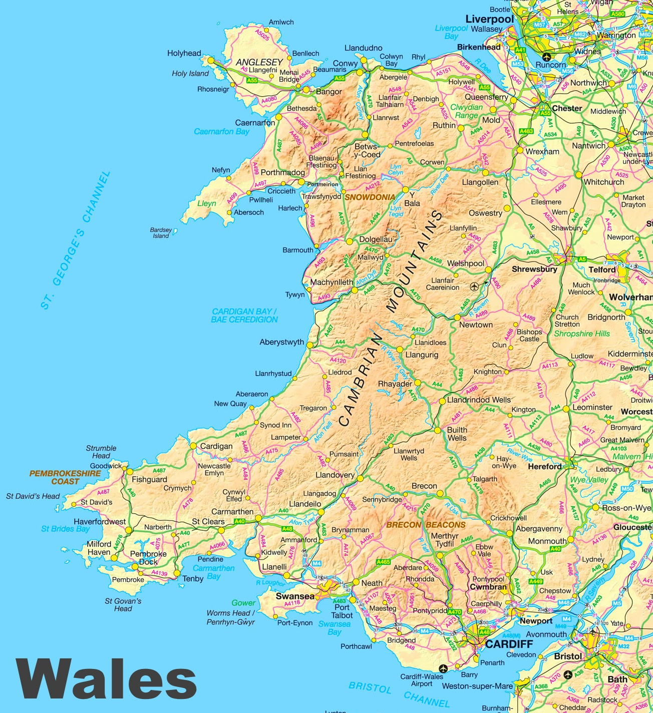 road-map-of-england-and-wales-with-towns-time-zones-map