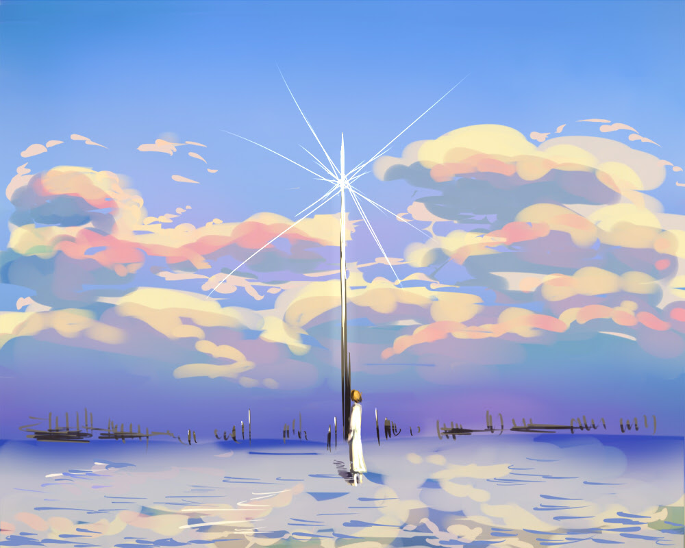 無料イラスト画像 ラブリー風景 空想 の 世界 イラスト