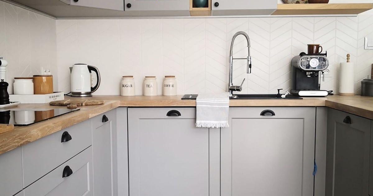 Kitchen Counter Top Butcher Block Grey Cabinets