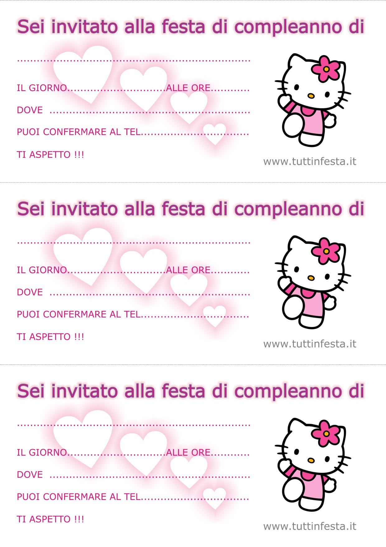 Biglietti Di Invito Compleanno Da Stampare