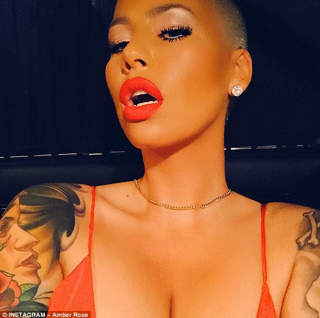 Amber Rose Shares Sexy Snaps In Figure Hugging Red Dress And Bikini Funmy Kemmy S Blog For