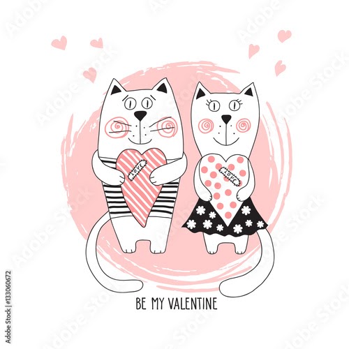 Cute Cat Couple Cartoon - Cat's Blog