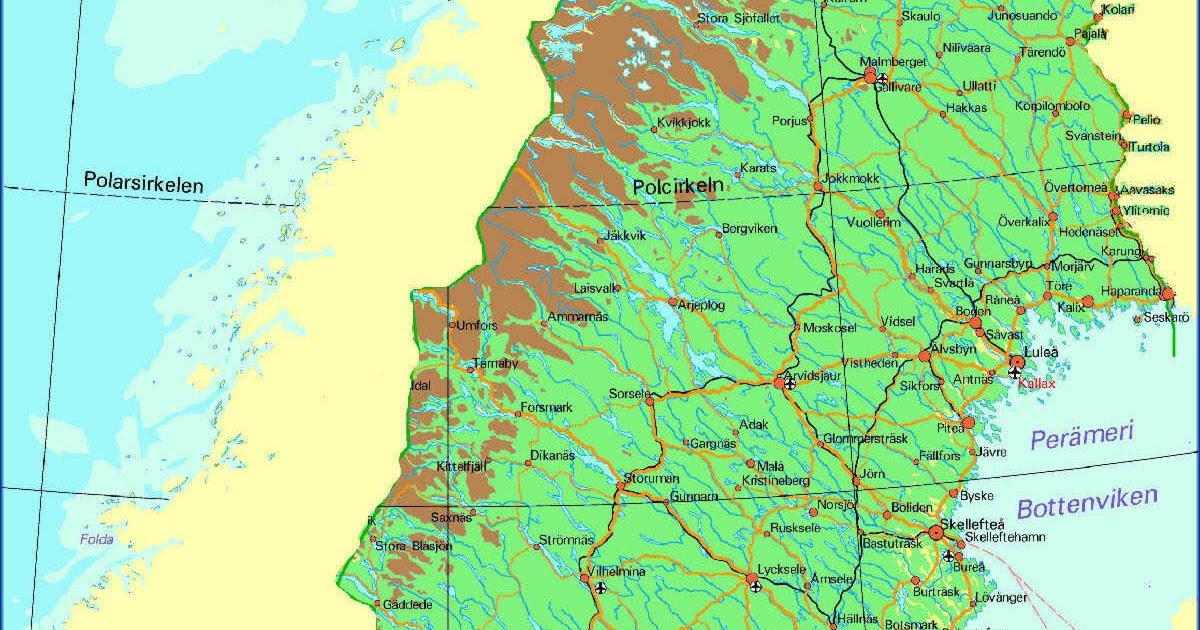 Karta På Sverige | Karta Mellersta