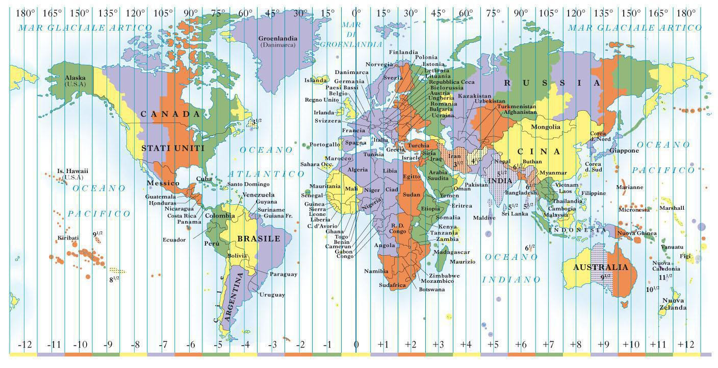 Cartina Mondo Con Latitudine E Longitudine_ | Sommerkleider 2015