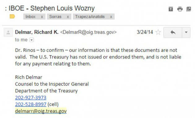 Εικόνα 2. Η απάντηση του Richard Delmar, συμβούλου στο γραφείο του γενικού επιθεωρητή του αμερικανικού υπουργείου οικονομικών.