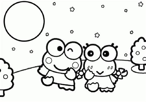 Hello Kitty And Keroppi Coloring Pages - Learn to Color