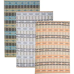 Mad Mats Reversible Morocco Indoor Outdoor Rug In Blue 5 X 8