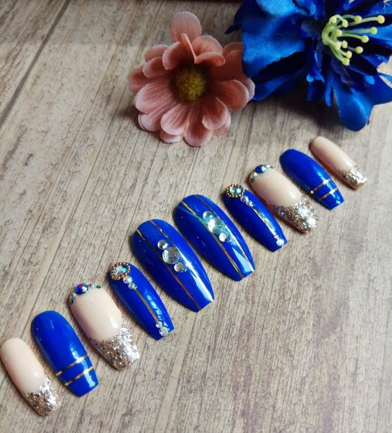 Gel Nails Royal Blue Mighty Bonita