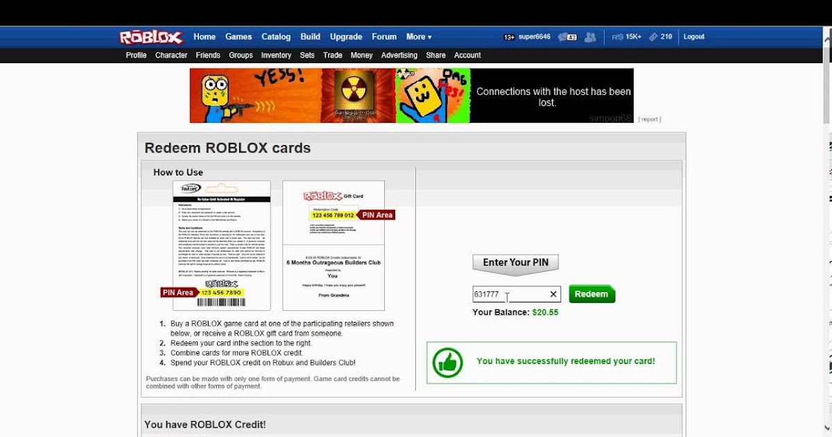 Gift Robux - give me a redeem roblox card pin