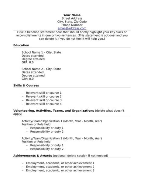 cv-template-no-experience-pdf-pdf-template