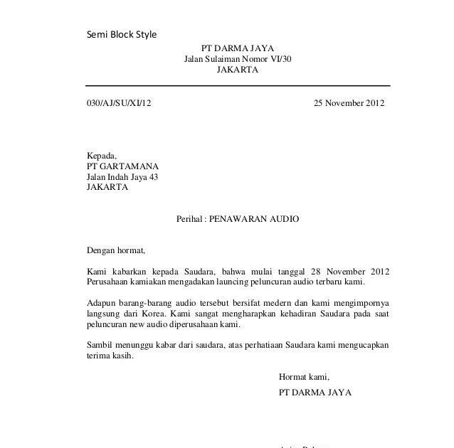 Contoh Surat Offer Letter Kueh Apem Pacar - IMAGESEE