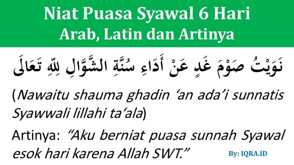 Niat Puasa 6 Syawal - Kumpulan Doa