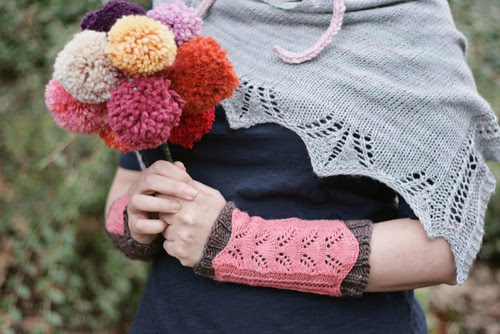 Plum Creek Mitts and Honey Orchard Shawl