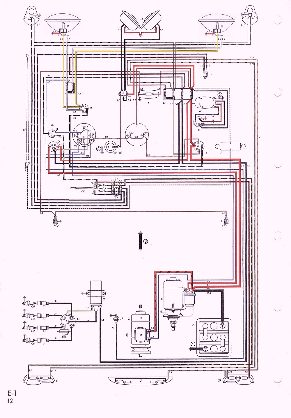 1963 Karmann Ghium Wiring Diagram