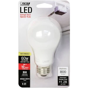 Feit Electric Om60930ca10kgar Led Garage Door Opener Light Bulb