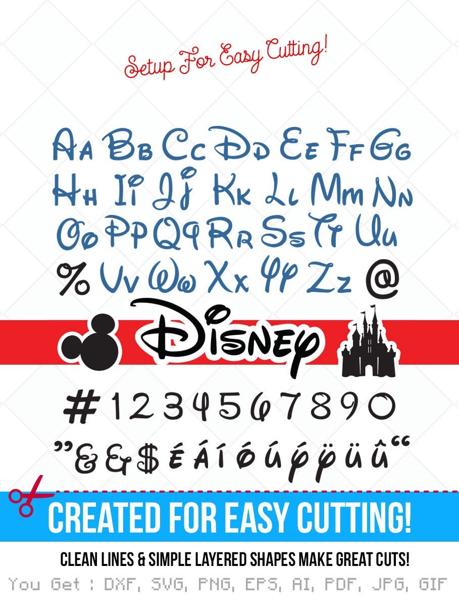 Free 106 Disney Font Svg Free Download SVG PNG EPS DXF File