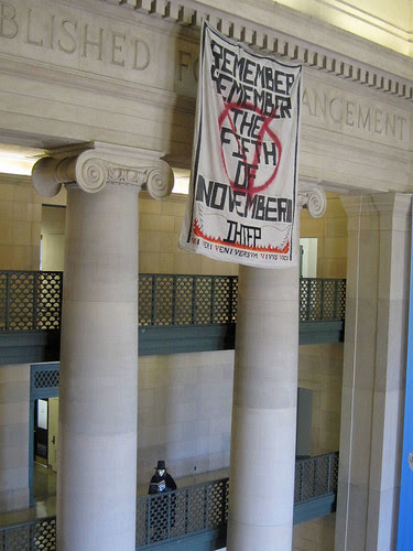 MIT Hack: "V for Vendetta" Guy Fawkes' Day hack