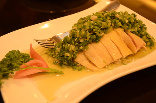chicken with scallions and ginger oil