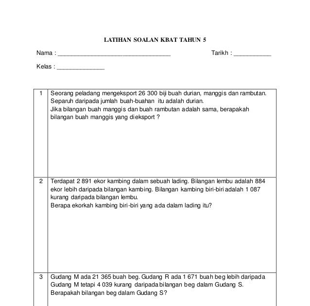 Latihan Matematik Tahun 5 Pdf  axspiert