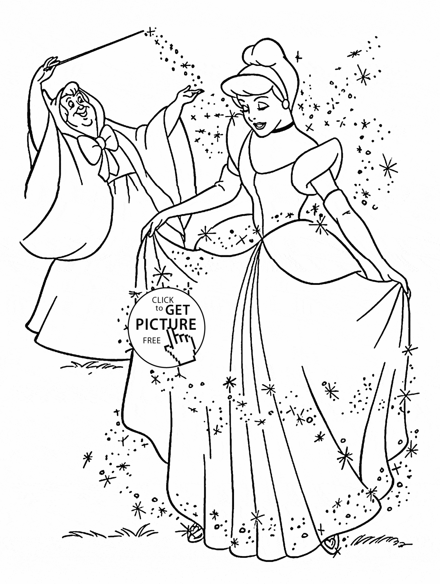 Printable Disney Princess Coloring Pages For Kids Drawing With Crayons