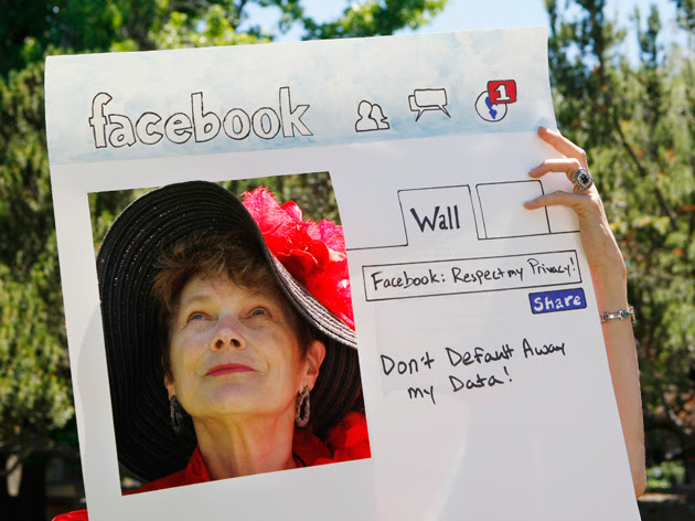 A protest over Facebook's privacy
