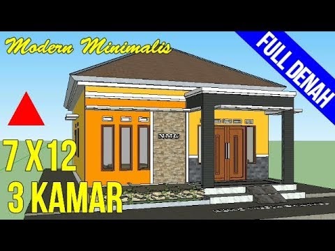 Newest Desain rumah minimalis sederhana ukuran 7x12 meter 