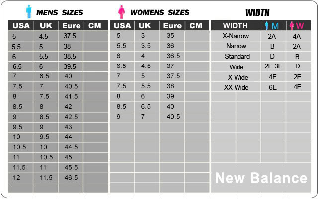 New Balance Kids Shoe Size Chart - Greenbushfarm.com