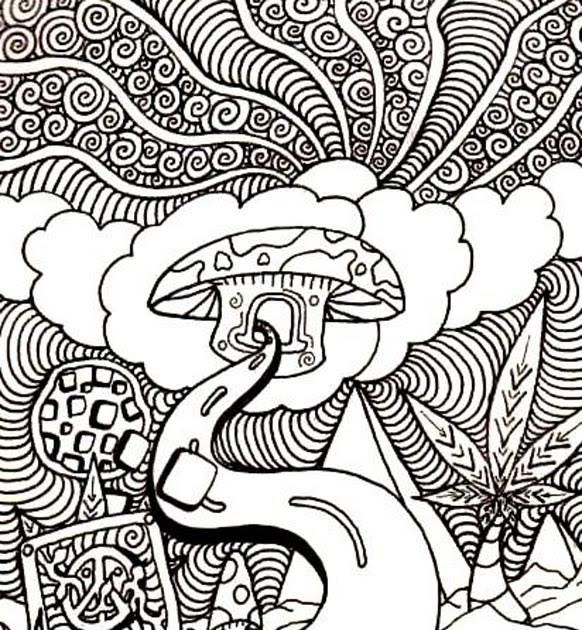 Fun Mushroom Coloring Pages - LAHOLAHNA