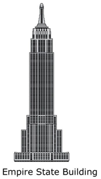 Эмпаер стейт билдинг план чертеж Empire state building чертеж