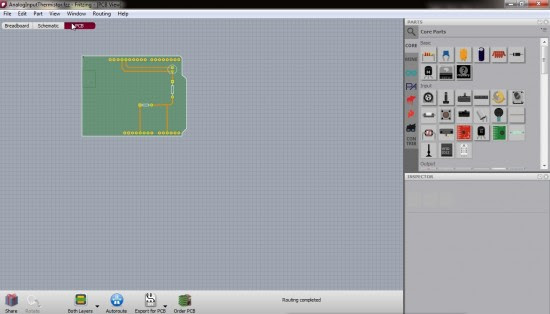 fritzing software pcb view