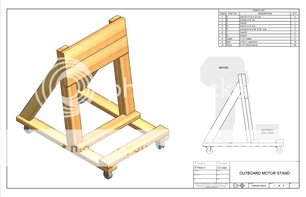 How to build a wooden boat motor stand ~ Jamson