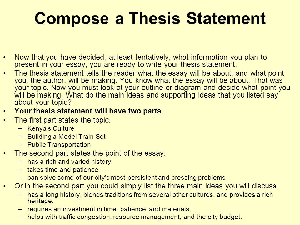 thesis of a book example