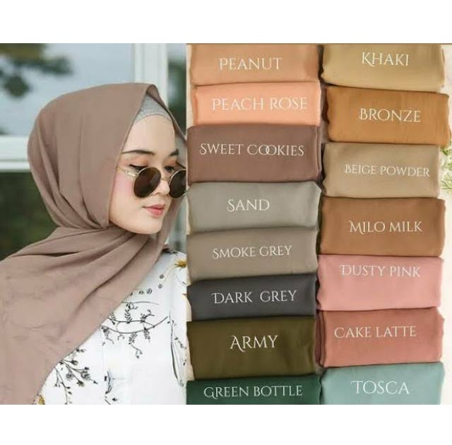 15 Trend Terbaru Jilbab Pashmina Ceruti Warna Milo  